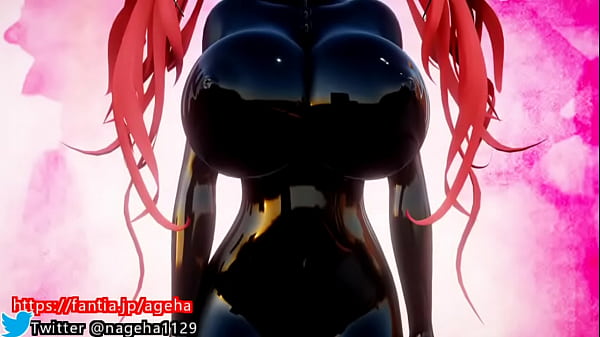 ふたなりチンポを自分のふとももで刺激する魔乳ホノルルちゃん