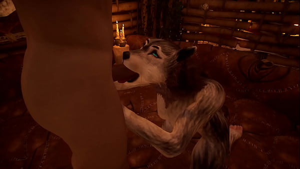 A guy with a big penis fucks a furry wolf | Big Cock Guy | 3D Porn WildLife