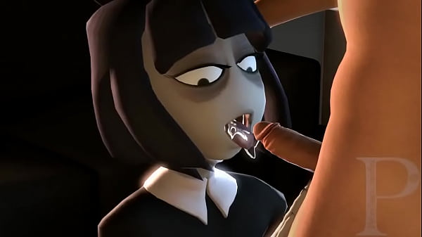 Creepy Goth Girl Sucks and Fucks