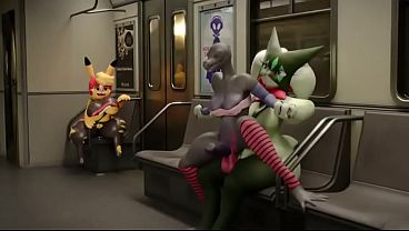 MEOWSCARADA FUTANARI TE COJE EN EL TREN (FURRY) (POKEMON)